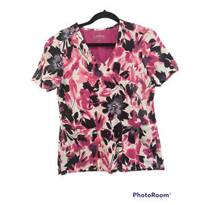 LAST CHANCE!!!  Landau scrub top colorful women's Size S